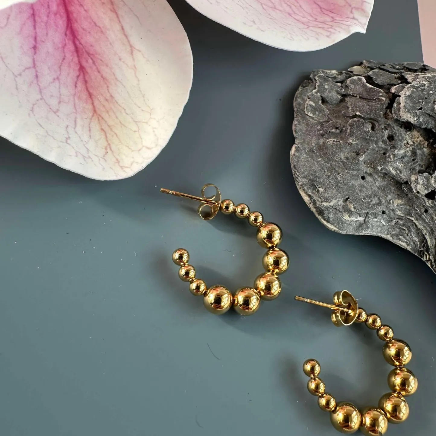 VIAMAJA Øreringe Gunilla 20 mm - 18k forgyldt Clearance
