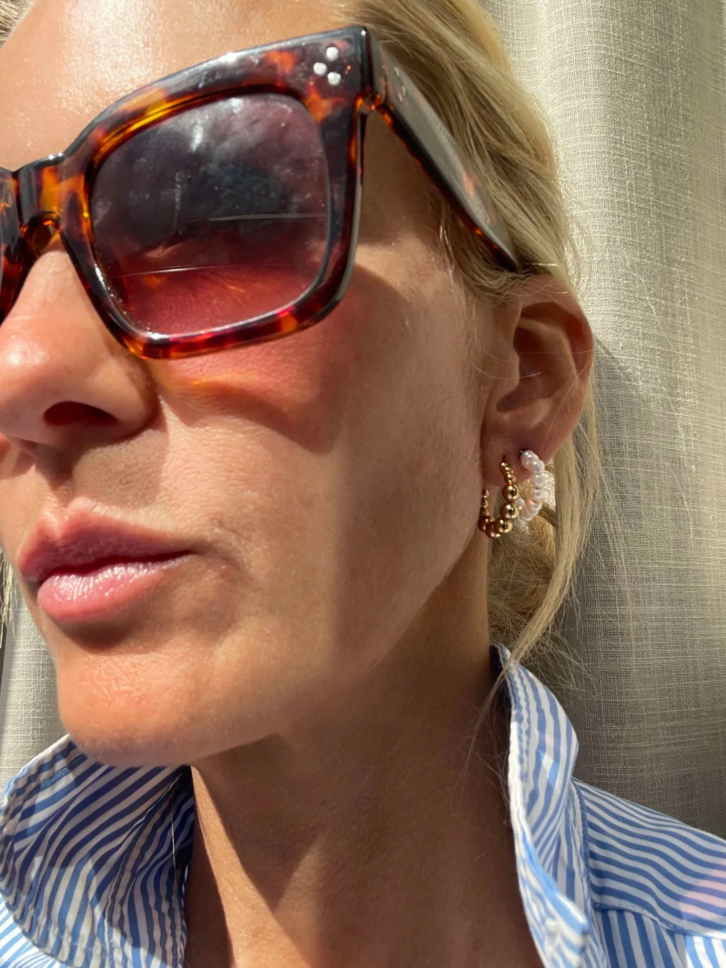 VIAMAJA Øreringe Gunilla 20 mm - 18k forgyldt Clearance