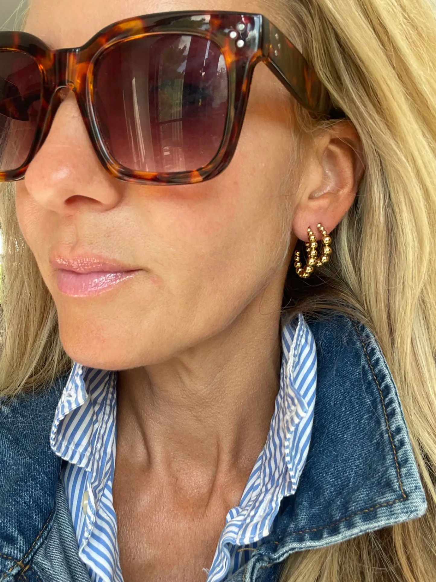 VIAMAJA Øreringe Gunilla 20 mm - 18k forgyldt Clearance