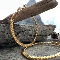 VIAMAJA Øreringe Hallie twist hoop - forgyldt New