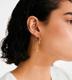 VIAMAJA Øreringe Hoops med kæder og charms Discount