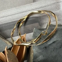 VIAMAJA Øreringe Hope snoet Large - 18k forgyldt Discount