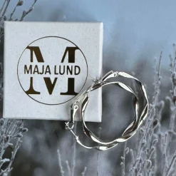 VIAMAJA Øreringe Hope snoet sølv-belagt Outlet