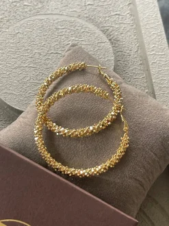 VIAMAJA Øreringe INA Hoops Large - 18K forgyldt Sale