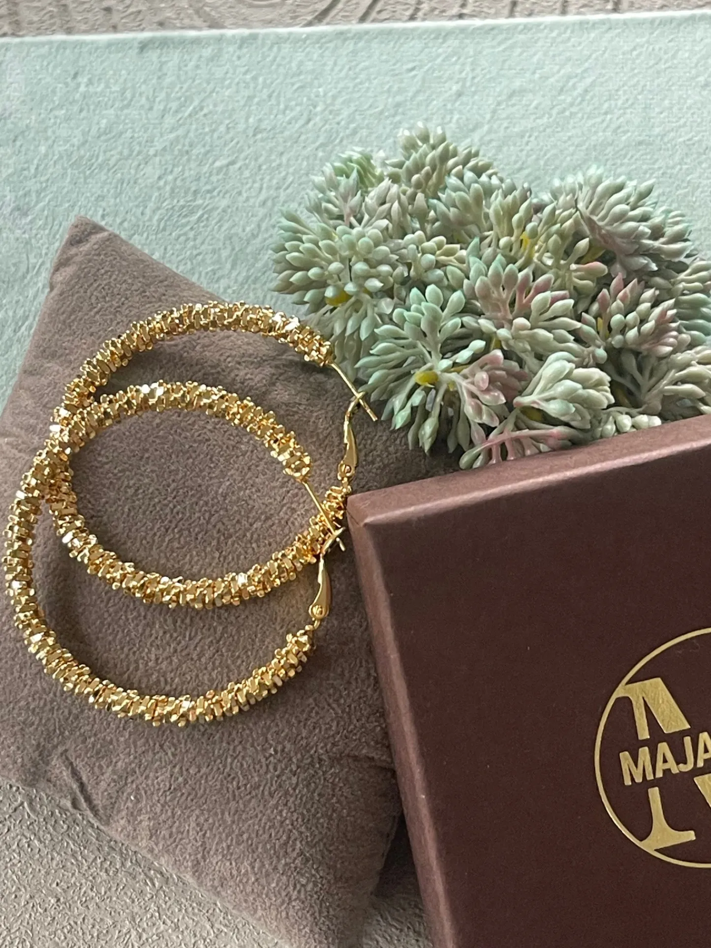 VIAMAJA Øreringe INA Hoops Large - 18K forgyldt Sale