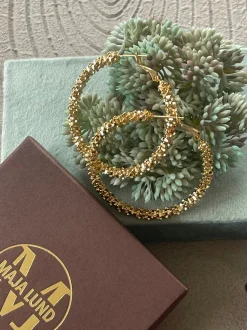 VIAMAJA Øreringe INA Hoops Large - 18K forgyldt Sale