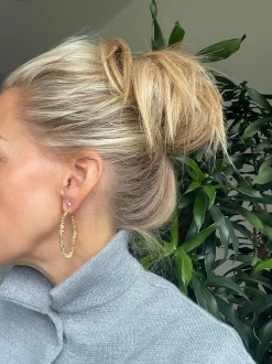 VIAMAJA Øreringe INA Hoops Large - 18K forgyldt Sale