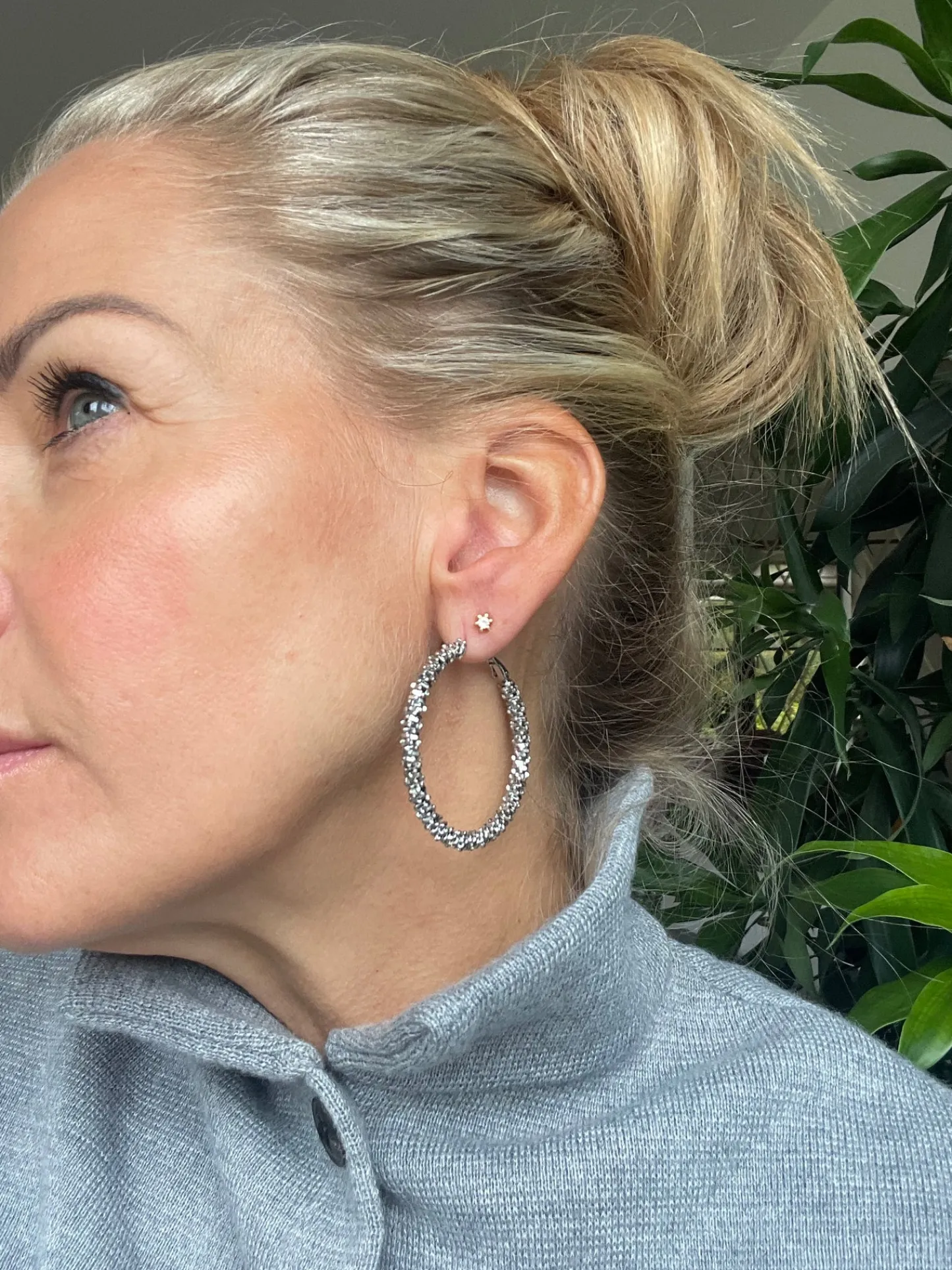 VIAMAJA Øreringe INA Hoops Large - sølvbelagt Clearance