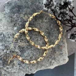 VIAMAJA Øreringe Jenna Hoops 18K forgyldt Clearance