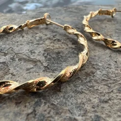 VIAMAJA Øreringe Jenna Hoops 18K forgyldt Clearance