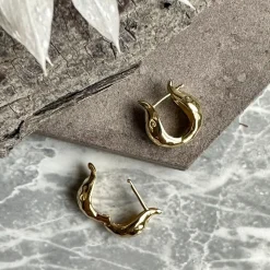 VIAMAJA Øreringe Sheila 18K forgyldt sterling sølv Hot