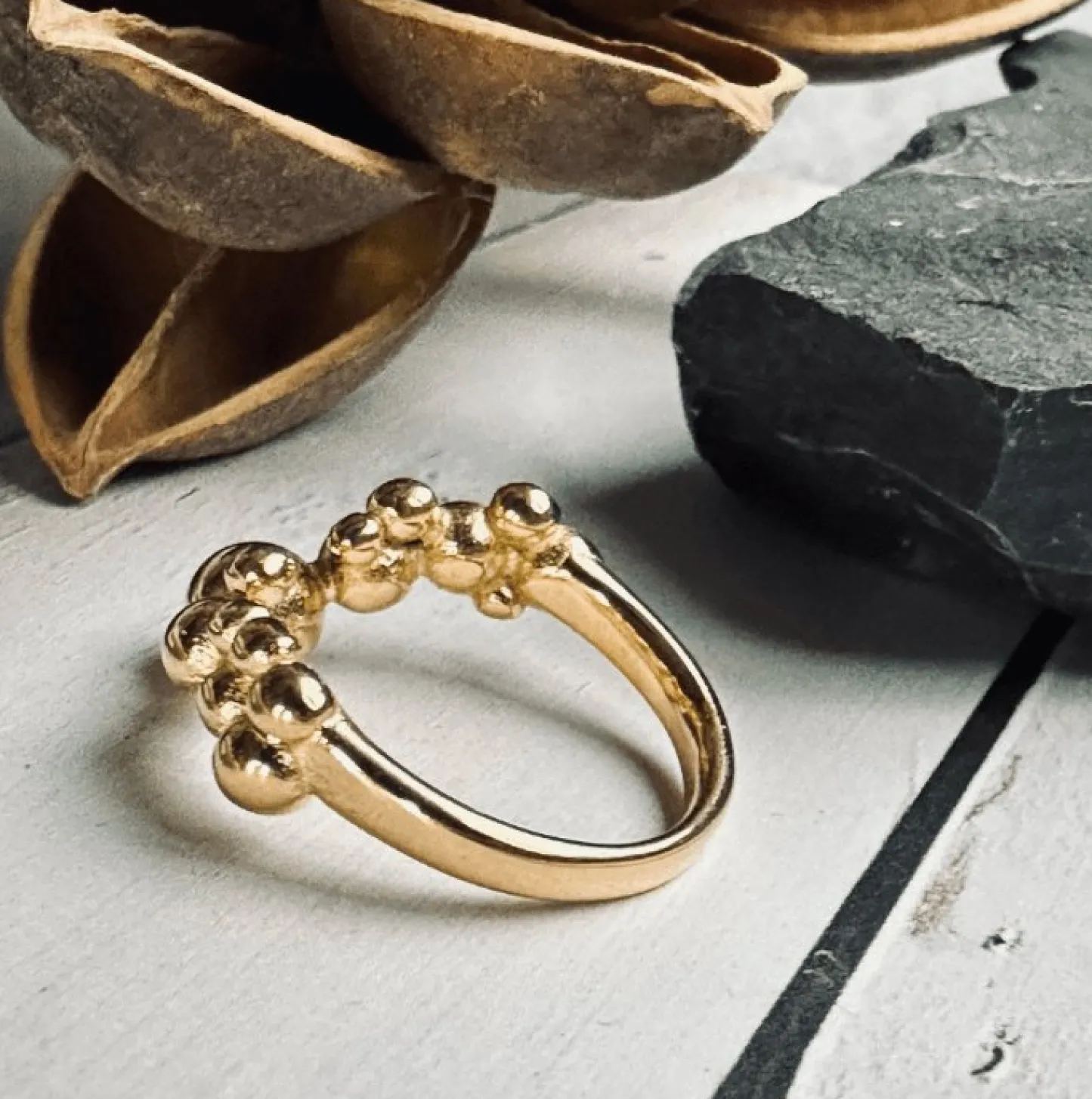 VIAMAJA Ring Gabriella forgyldt Clearance