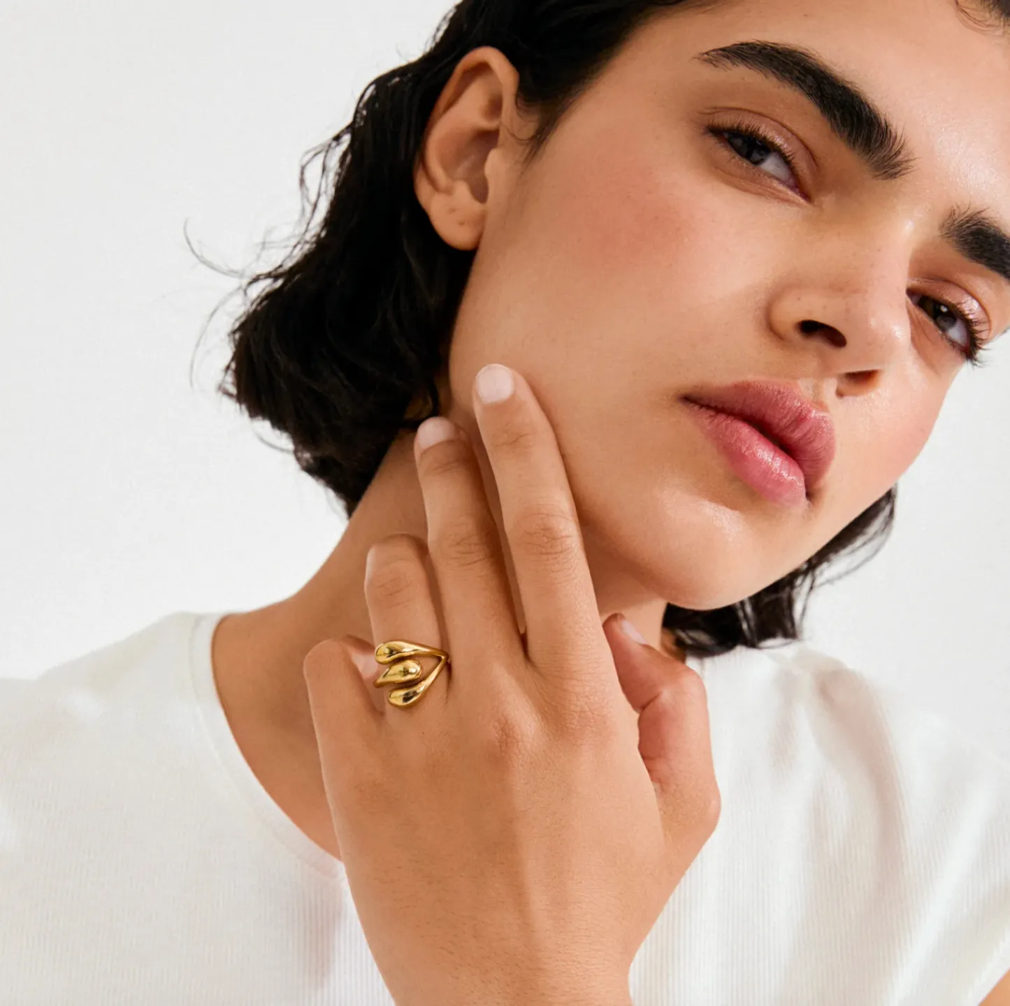 VIAMAJA Ring JENNINGS forgyldt New