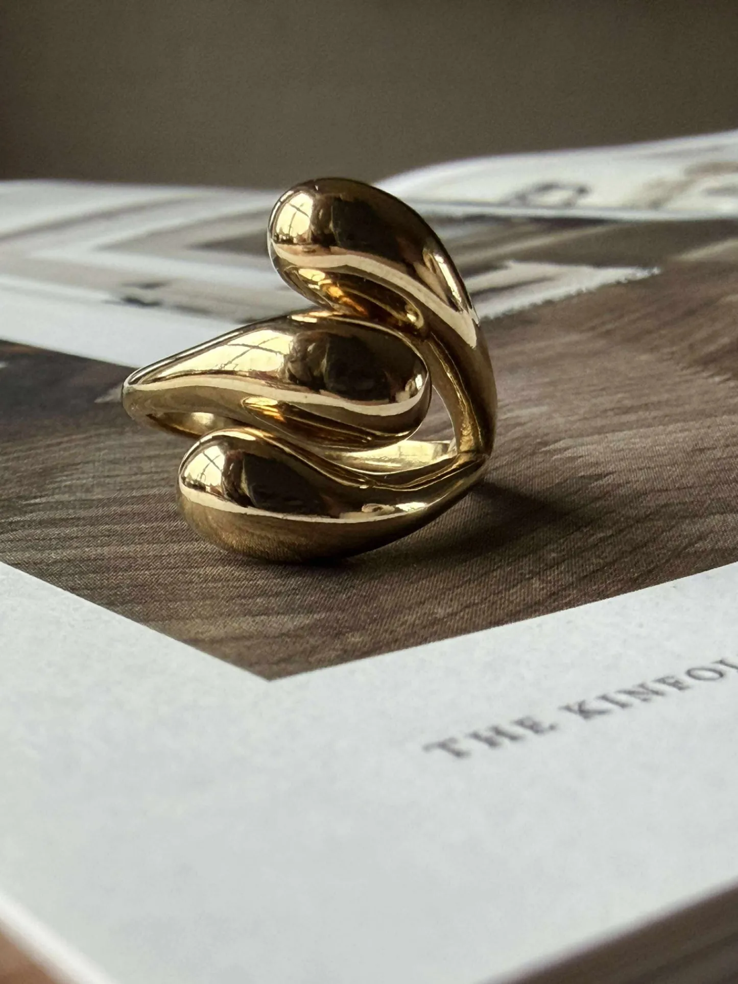 VIAMAJA Ring JENNINGS forgyldt New