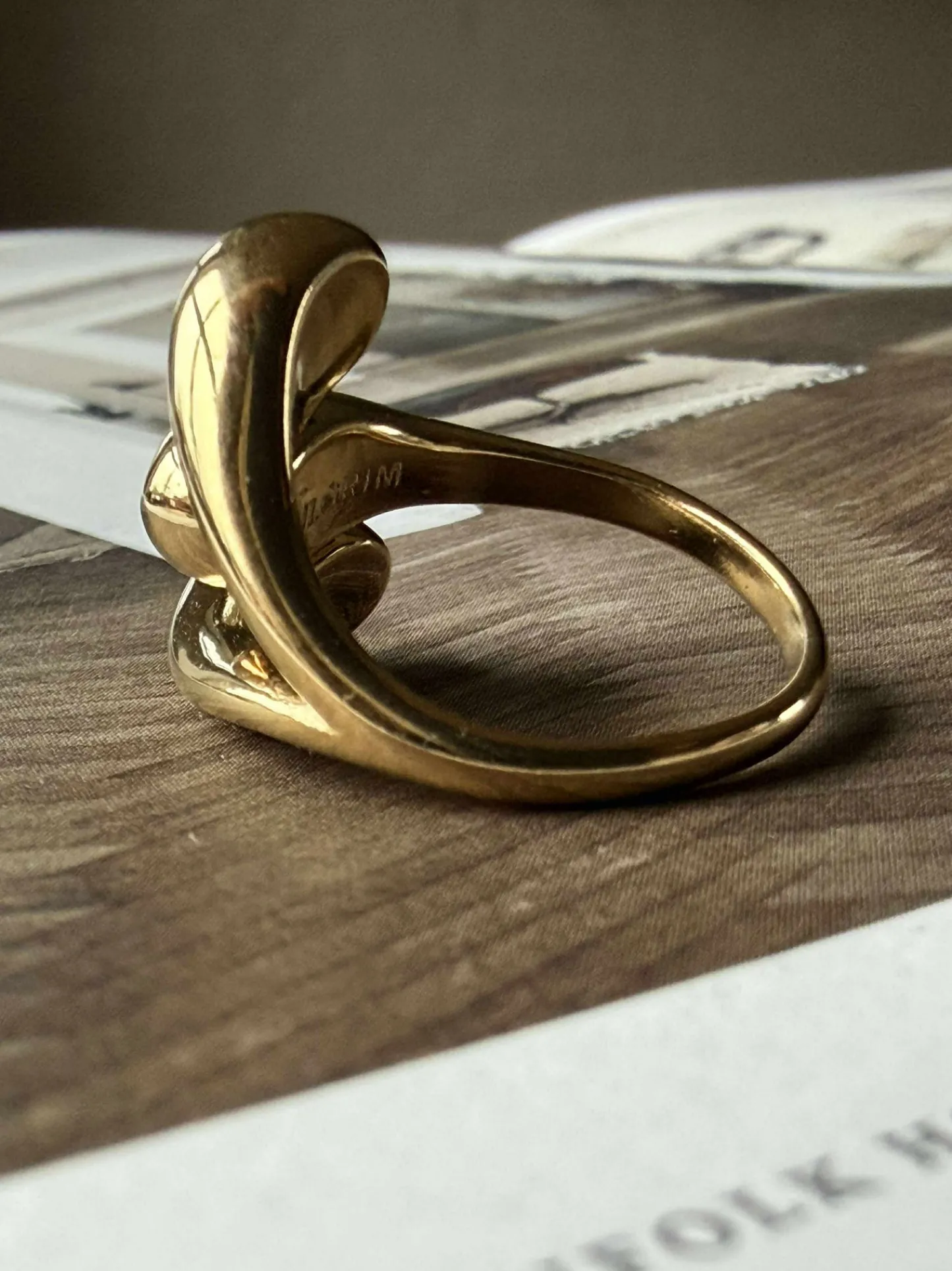 VIAMAJA Ring JENNINGS forgyldt New