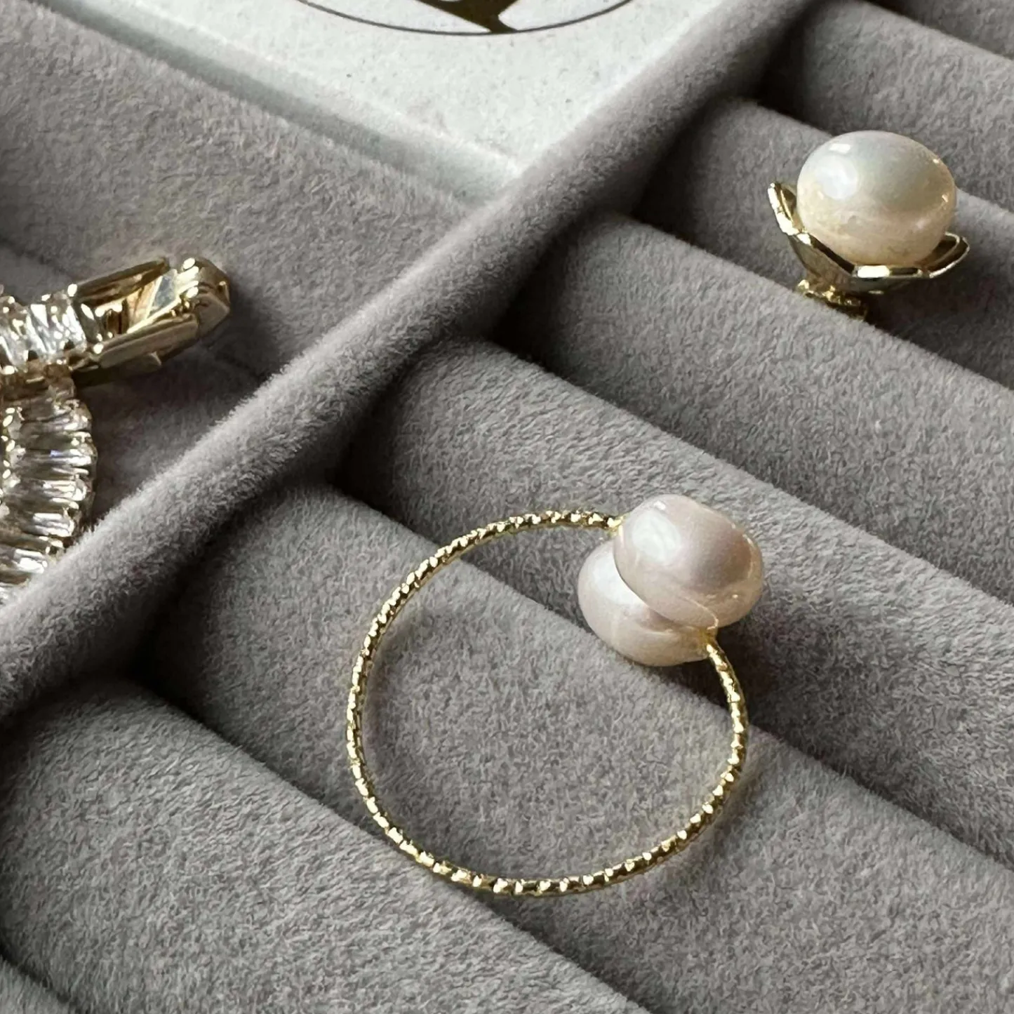 VIAMAJA Ring Miara - Justerbar forgyldt Clearance