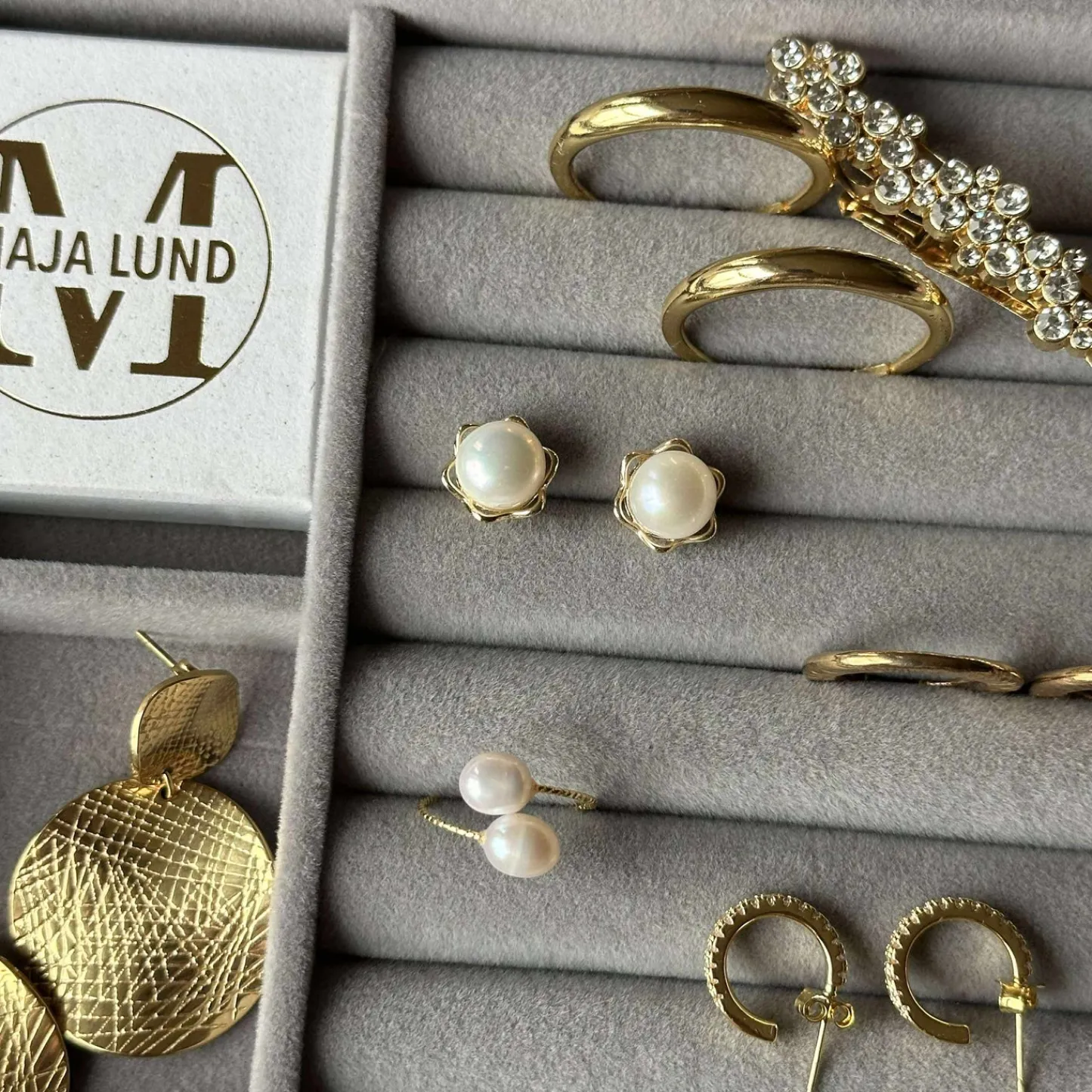 VIAMAJA Ring Miara - Justerbar forgyldt Clearance
