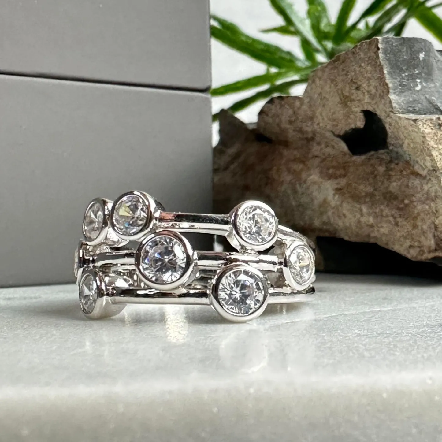 VIAMAJA Ring Miriam Clear - Sterling Silver Clearance
