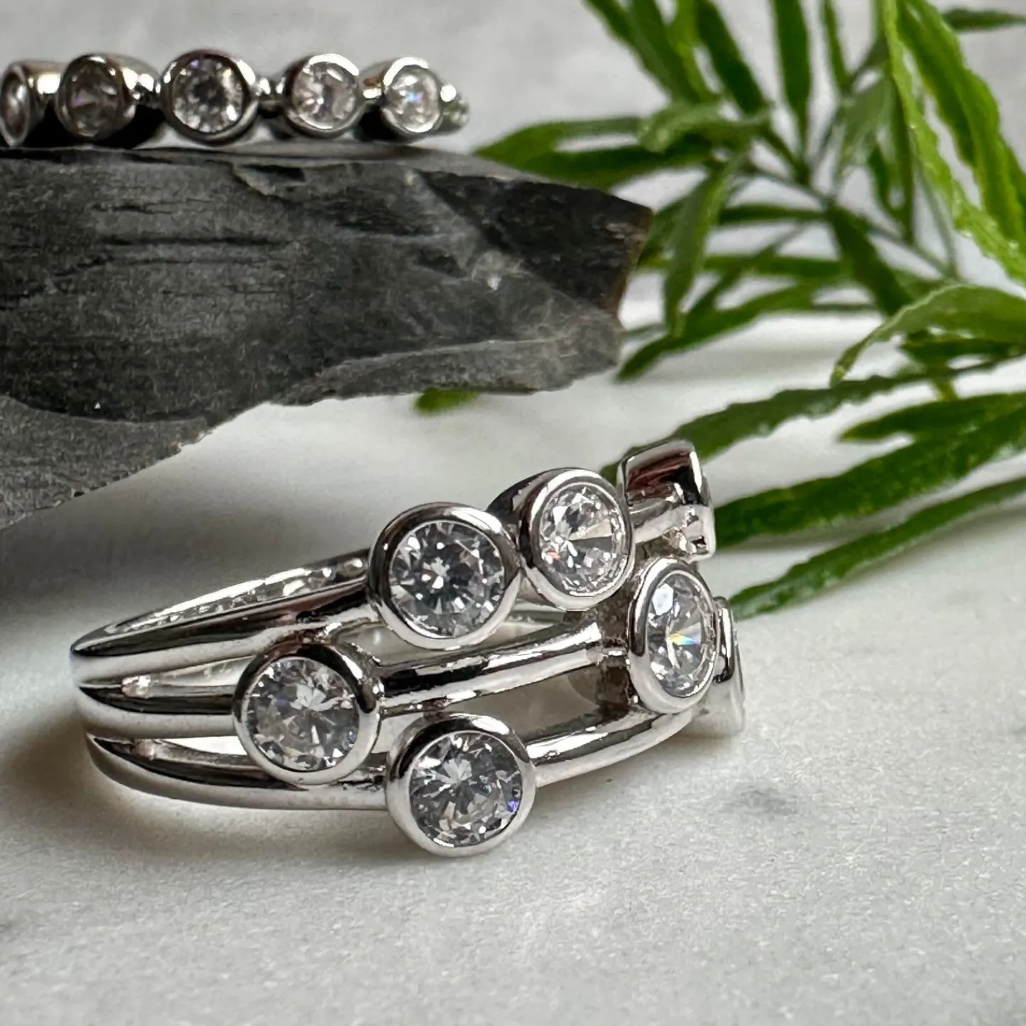 VIAMAJA Ring Miriam Clear - Sterling Silver Clearance