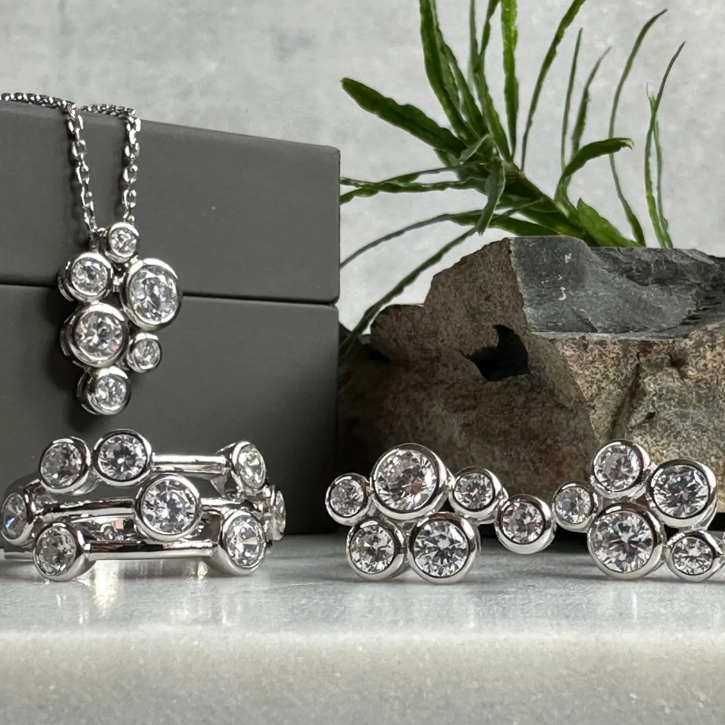 VIAMAJA Ring Miriam Clear - Sterling Silver Clearance