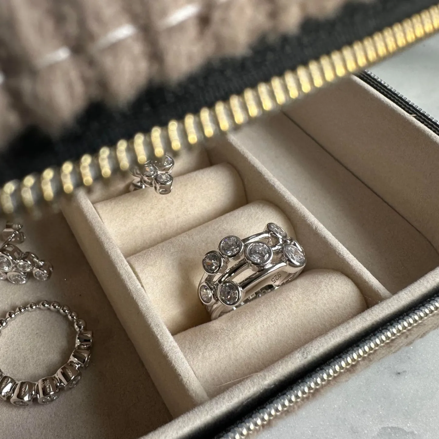 VIAMAJA Ring Miriam Clear - Sterling Silver Clearance
