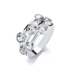 VIAMAJA Ring Miriam Clear - Sterling Silver Clearance