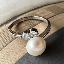 VIAMAJA Ring Rini - Justerbar med ferskvandsperler