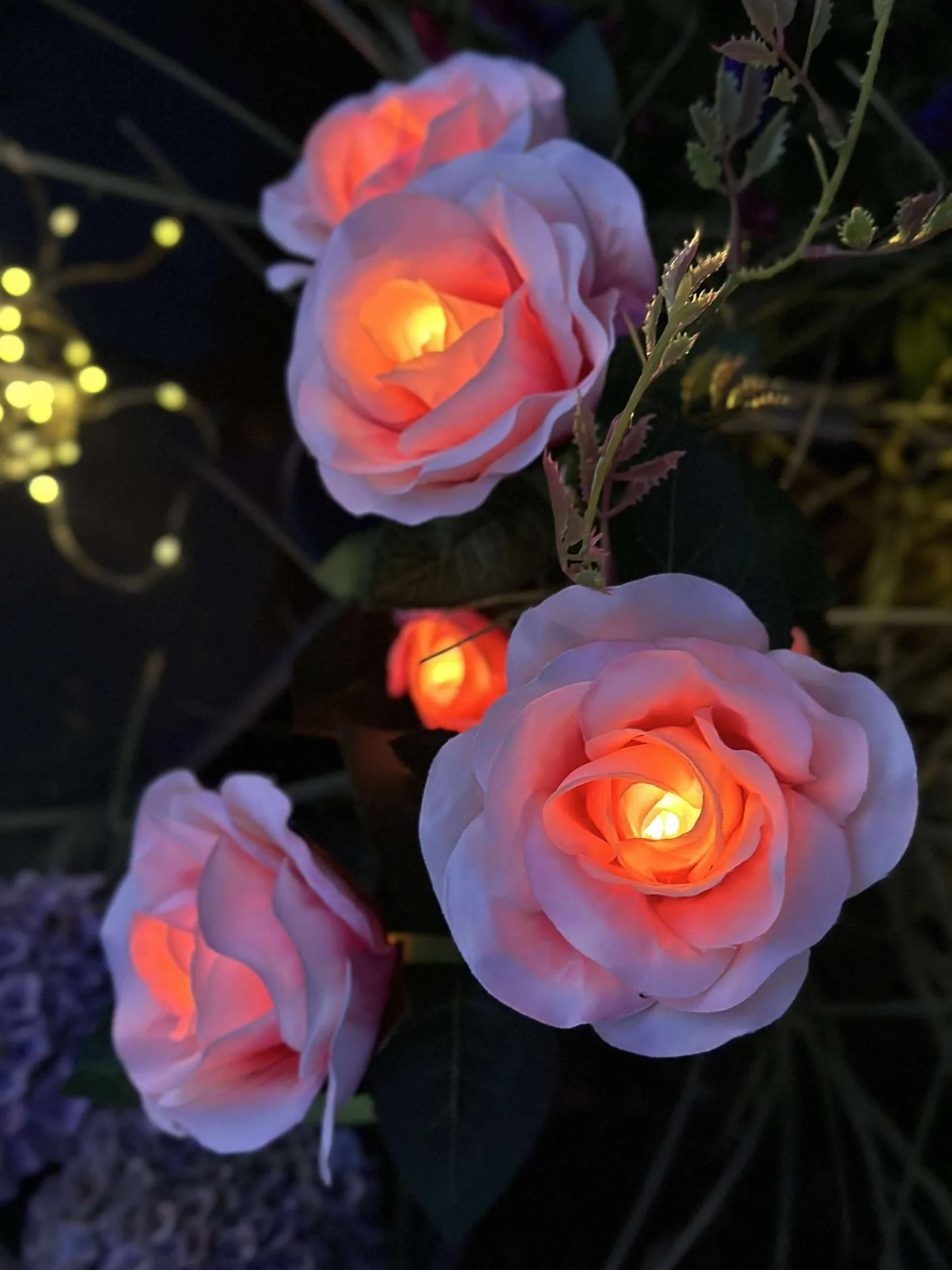 VIAMAJA Rose med solceller - Rosa Hot