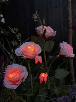 VIAMAJA Rose med solceller - Rosa Hot