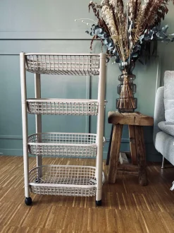 VIAMAJA Rullevogn m. 4 kurve - Beige Outlet