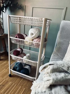 VIAMAJA Rullevogn m. 4 kurve - Beige Outlet