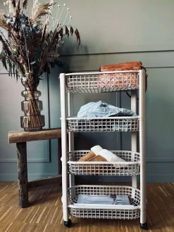 VIAMAJA Rullevogn m. 4 kurve - Beige Outlet
