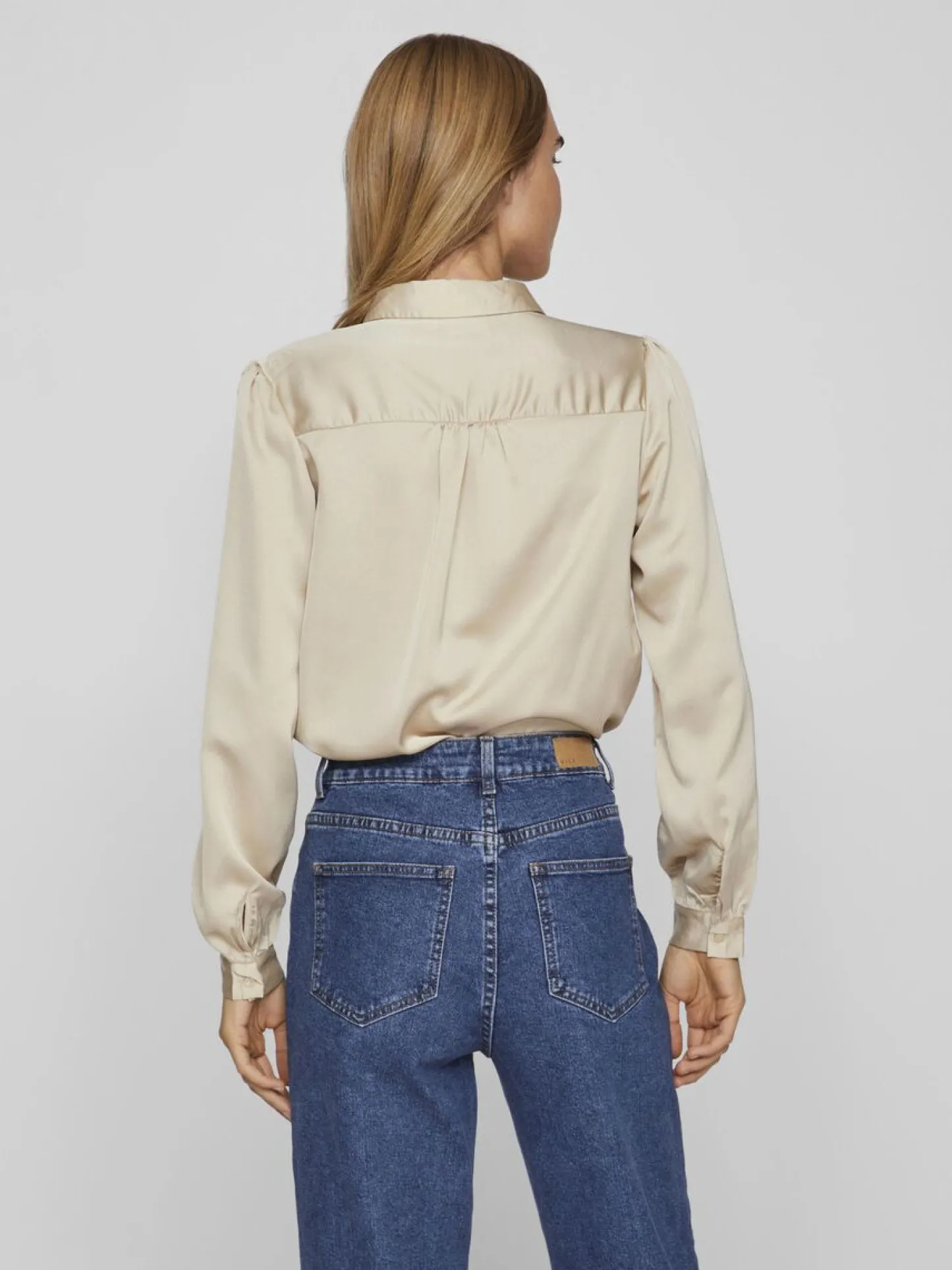 VIAMAJA Satinskjorte Luna Beige