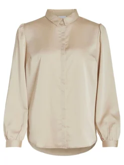 VIAMAJA Satinskjorte Luna Beige