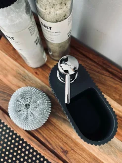 VIAMAJA Sæbedispenser SORT med svamp Best