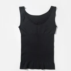 VIAMAJA Seamless top m. blondekant - Sort Sale