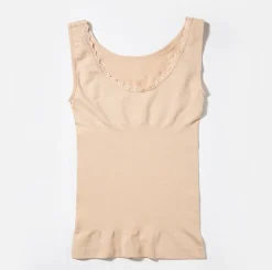 VIAMAJA Seamless top m. blondekant - Nude Online
