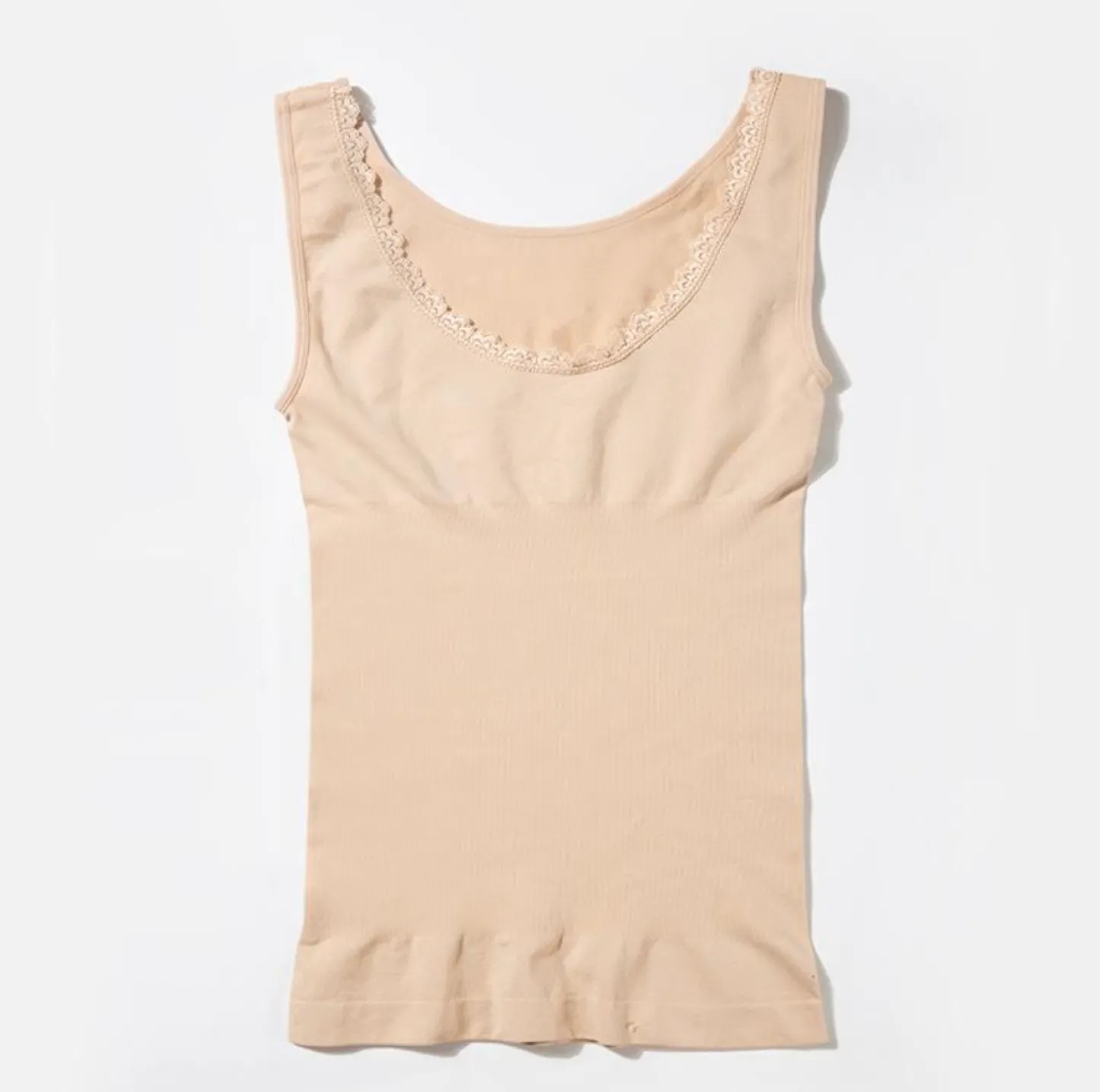 VIAMAJA Seamless top m. blondekant - Nude Online