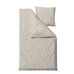 VIAMAJA Sengesæt, Solaris varm taupe, 140x200 - 63x60 New
