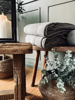 VIAMAJA Sengetæppe STONE-WASHED Quilt – Nordic grey Best