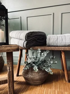 VIAMAJA Sengetæppe STONE-WASHED Quilt – Nordic grey Best