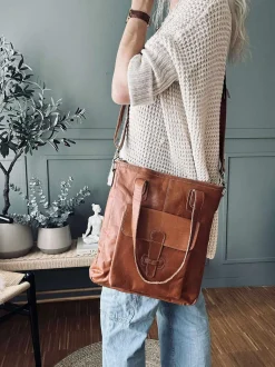 VIAMAJA Shopper Amalie - Cognac Best