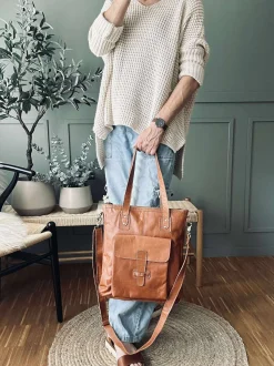 VIAMAJA Shopper Amalie - Cognac Best