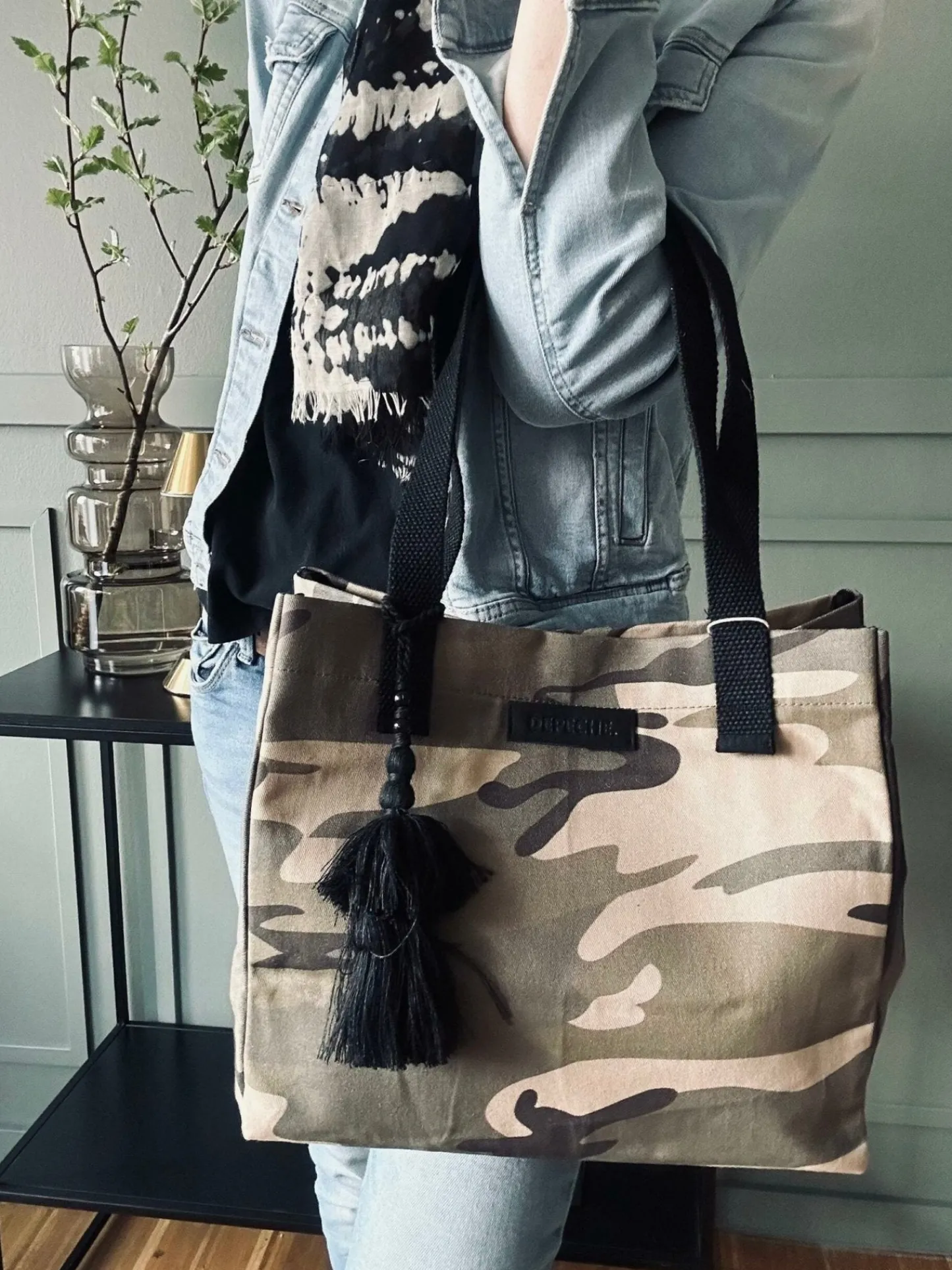 VIAMAJA Shopper ARMY Canvas Small Online