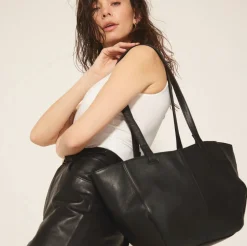 VIAMAJA Shopper Aura – Soft black leather