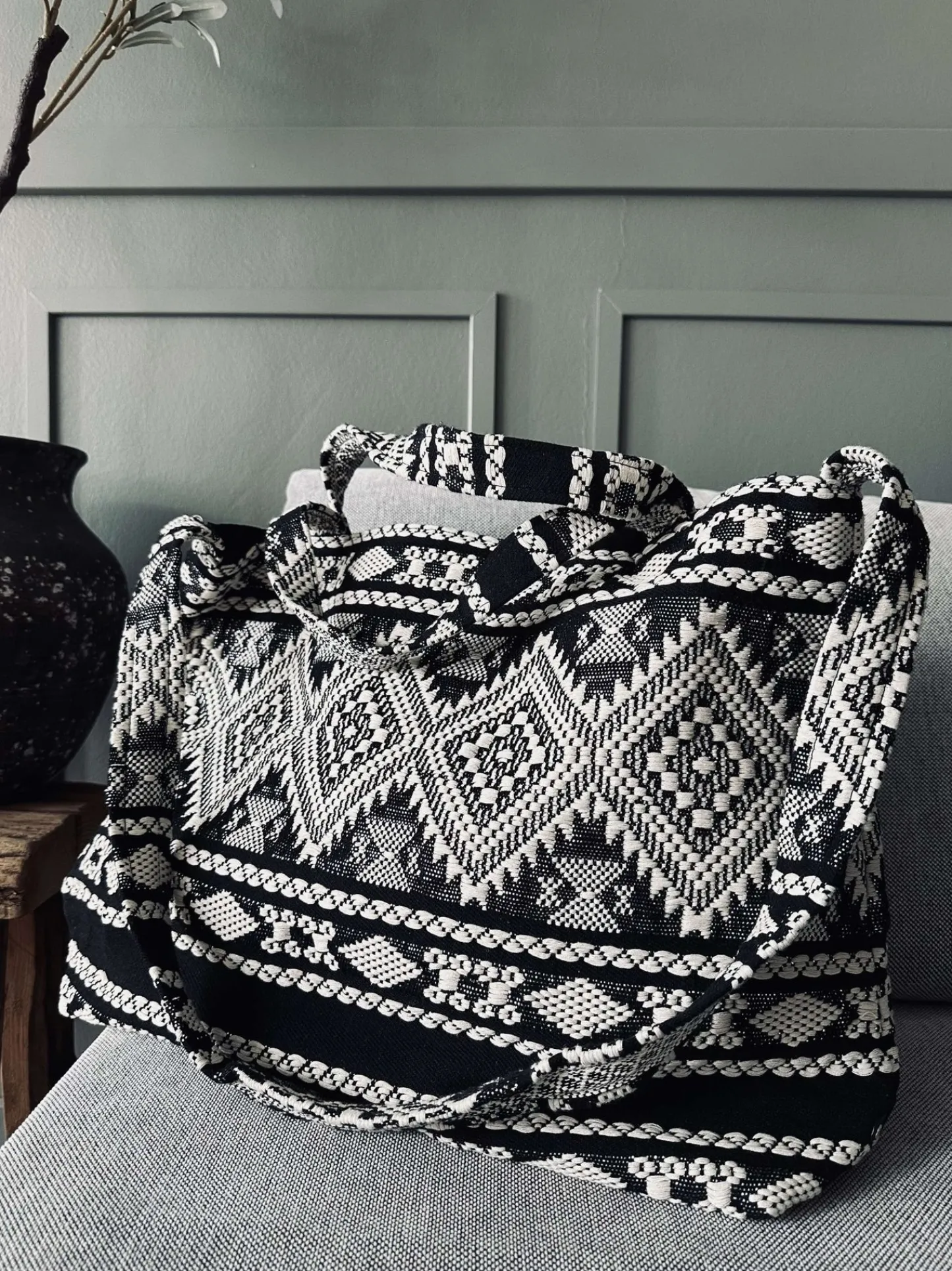 VIAMAJA Shopper Black boheme – Perfekt til yoga Sale