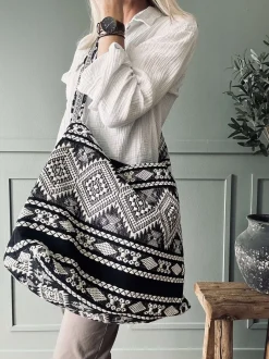 VIAMAJA Shopper Black boheme – Perfekt til yoga Sale