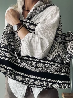 VIAMAJA Shopper Black boheme – Perfekt til yoga Sale