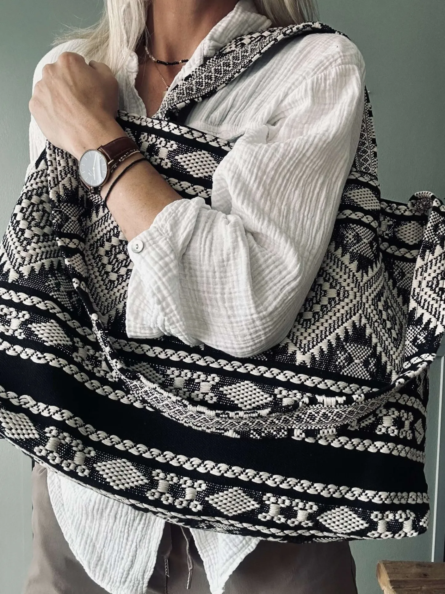 VIAMAJA Shopper Black boheme – Perfekt til yoga Sale