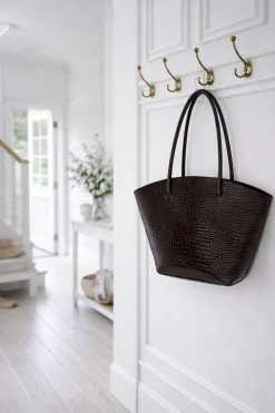 VIAMAJA Shopper croco i skind - Brown Clearance